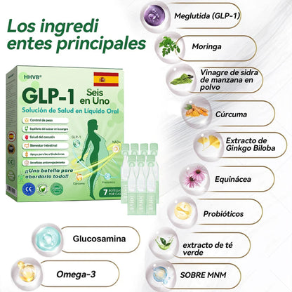 🏆Tienda Oficial | 𝙃𝐻𝑉𝖡®✨𝑺𝒐𝒍𝒖𝒄𝒊ó𝒏 𝒐𝒓𝒂𝒍 𝒍í𝒒𝒖𝒊𝒅𝒂 𝑮𝑳𝑷-1 𝒔𝒆𝒊𝒔 𝒆𝒏 𝒖𝒏𝒐 (Solo una dosis al día, cambios visibles en 7 días) 🌿 Para obesidad, salud cardiovascular, diabetes, apnea del sueño, problemas articulares y más